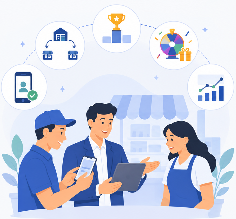 Partner onboarding and engagement illustration